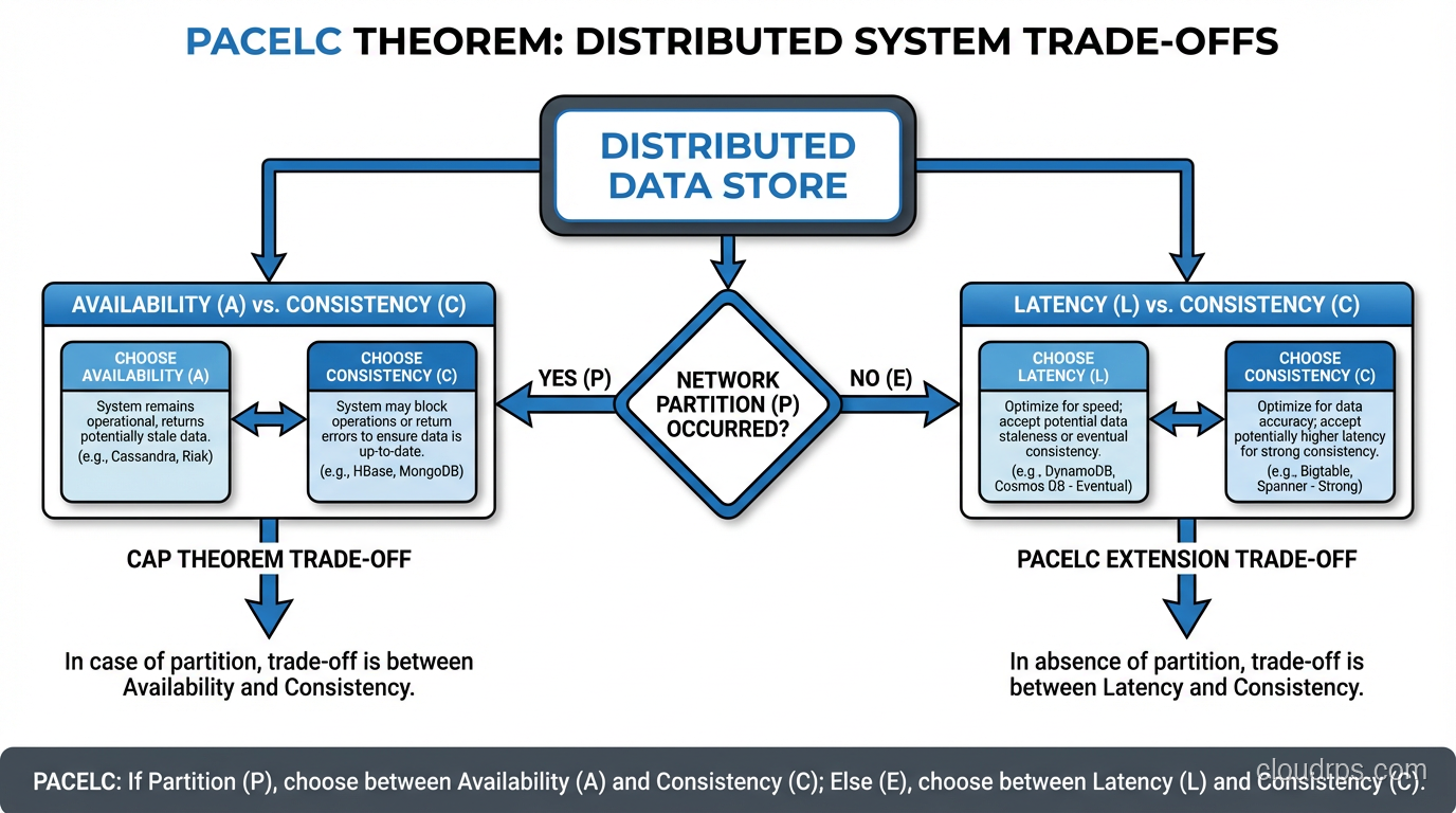PACELC extension showing the full spectrum of distributed system trade-offs