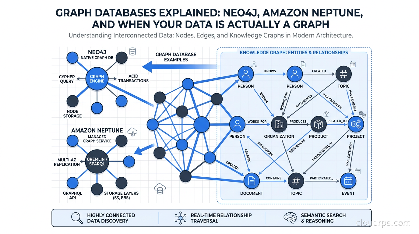 Graph database visualization showing interconnected nodes and edges representing entities and their relationships in a knowledge graph