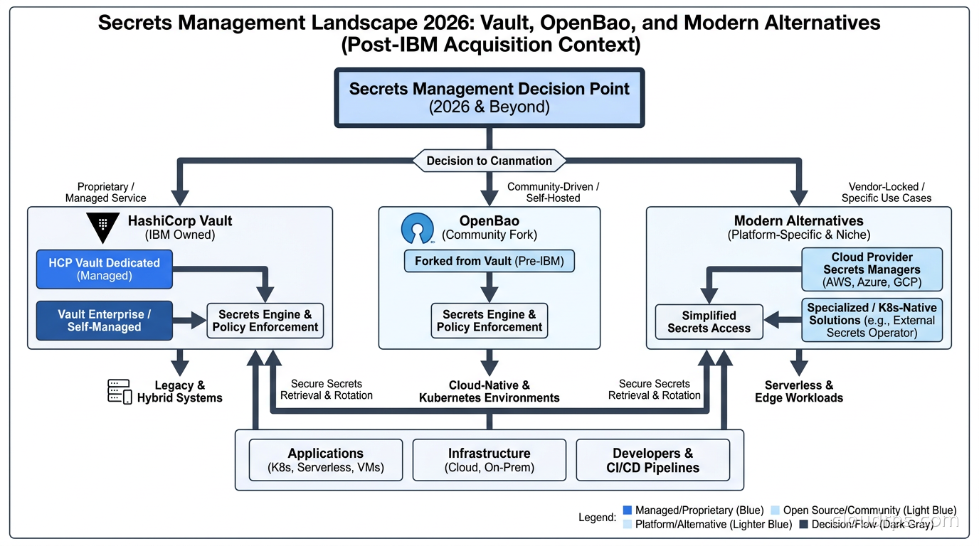 Secrets management landscape 2026: Vault, OpenBao, and modern alternatives