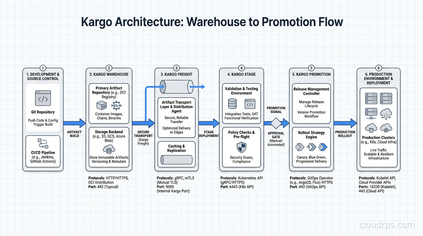 Kargo Warehouse, Freight, Stage, and Promotion architecture diagram