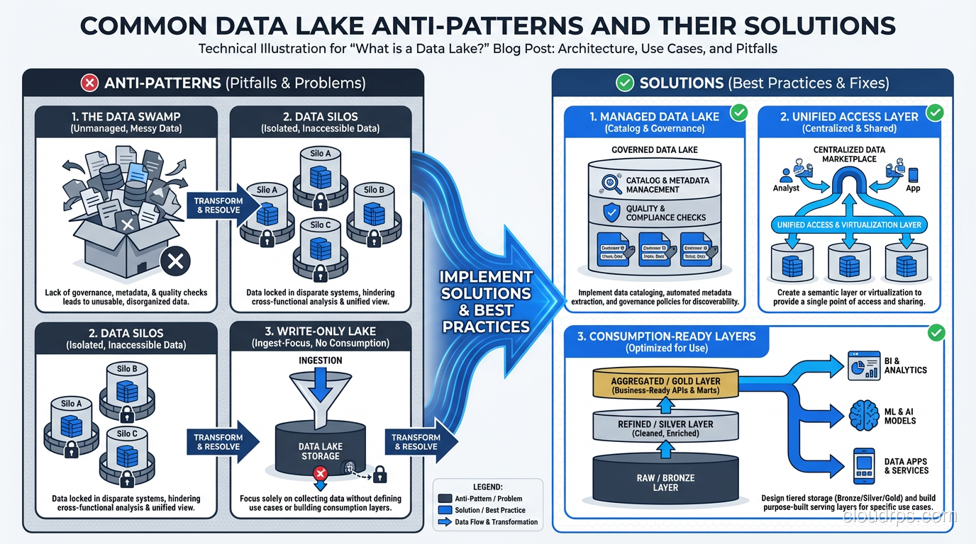 Common data lake anti-patterns and their solutions