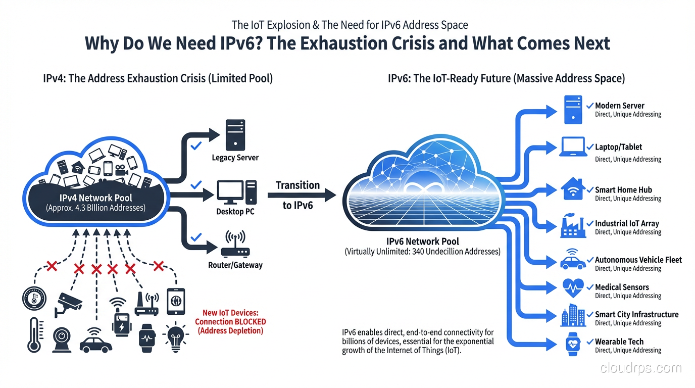 Illustration of IoT devices and their need for massive address space